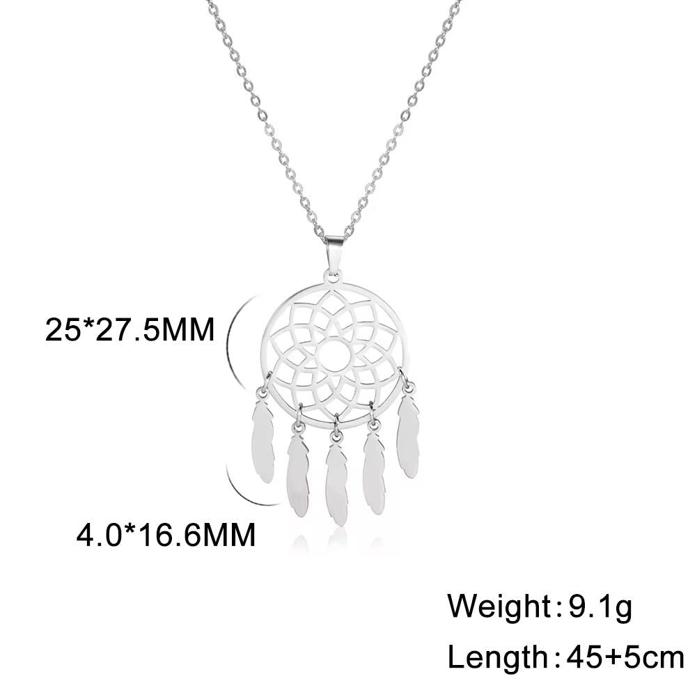 Dreamcatcher Necklace | Available in Gold or Silver Finish