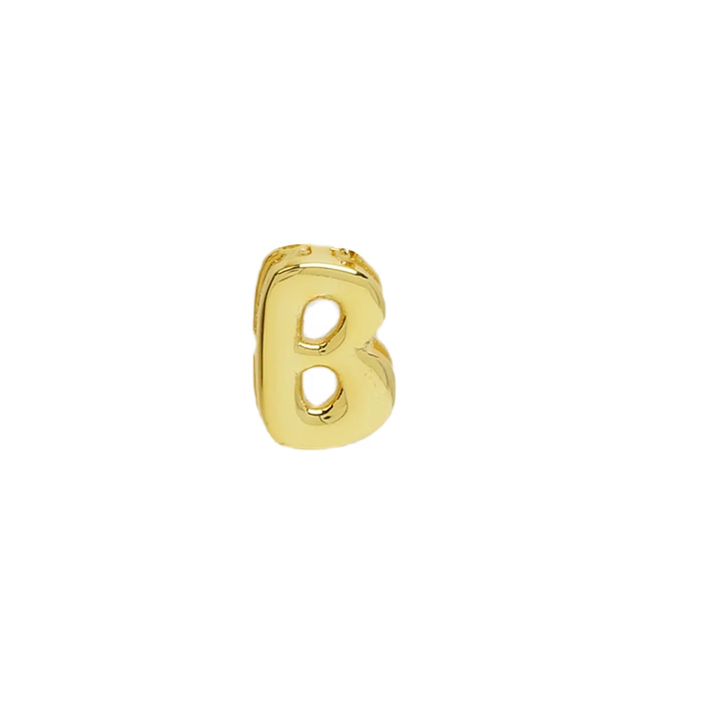 Stainless Steel Gold Plated Bubble Letter Charm